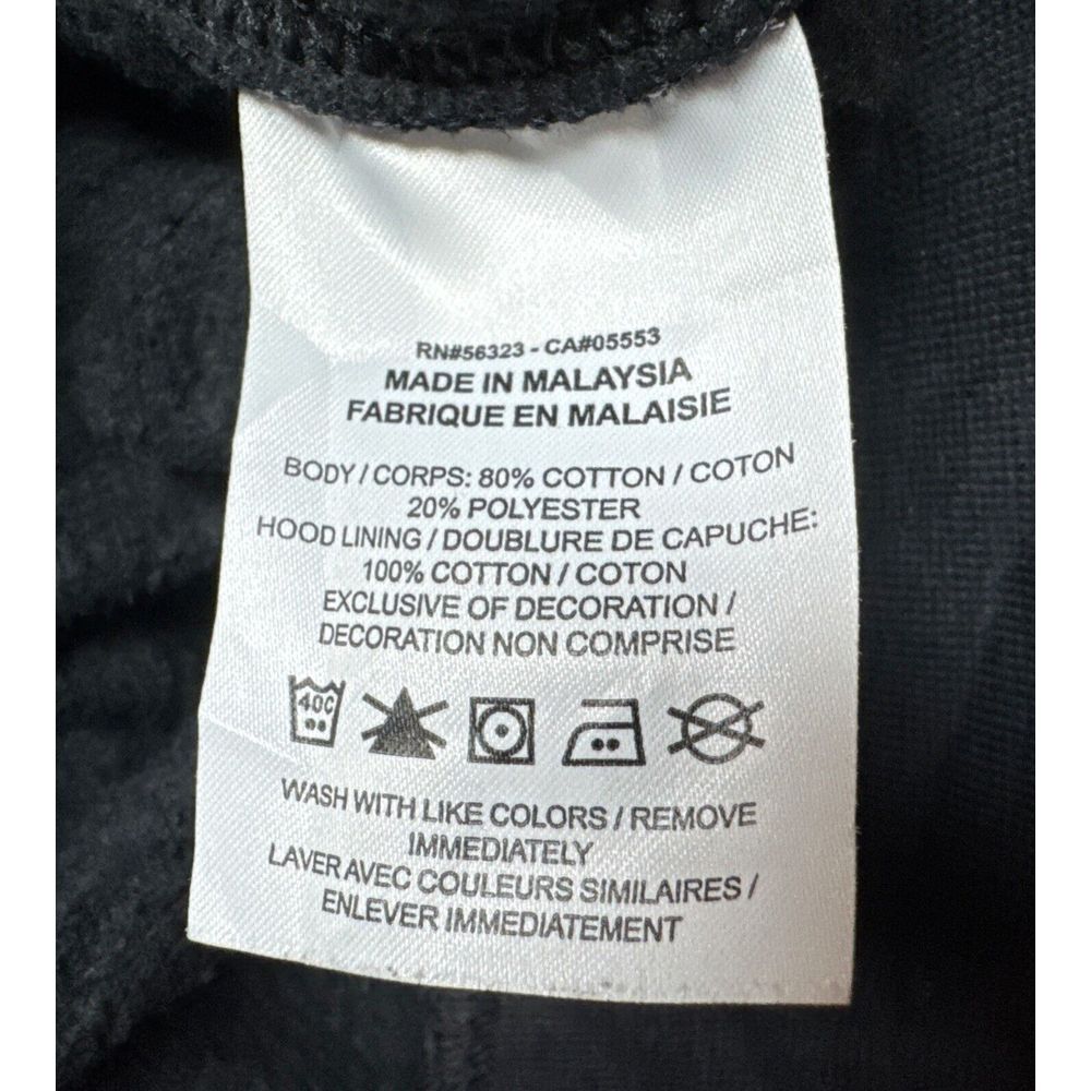 Nike Black Hoodie Mustache Swoosh Logo White Tag Sweatshirt Sz XL‎ Cotton Blend - Picture 5 of 9